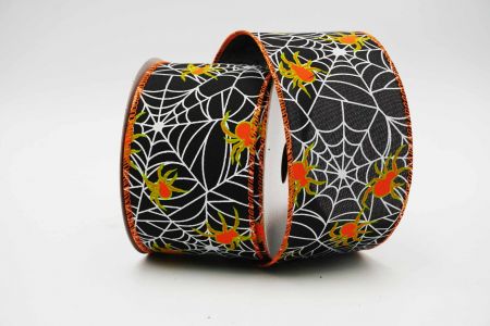 Cinta de alambre de Halloween con arañas_KF7073GC-53-54_negro